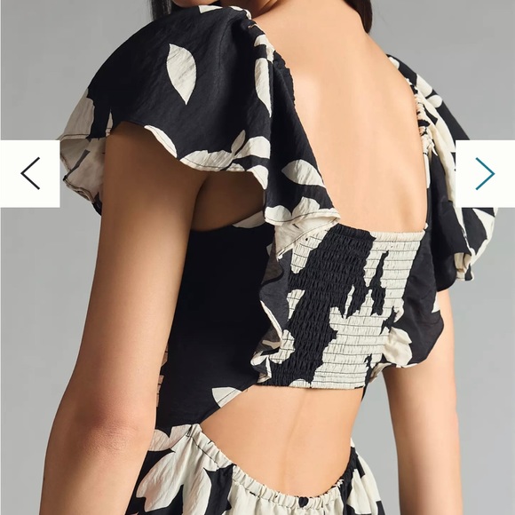 Anthropologie Floral Graphic Maxi Dress, Size XS Petite - Picture 2 of 3